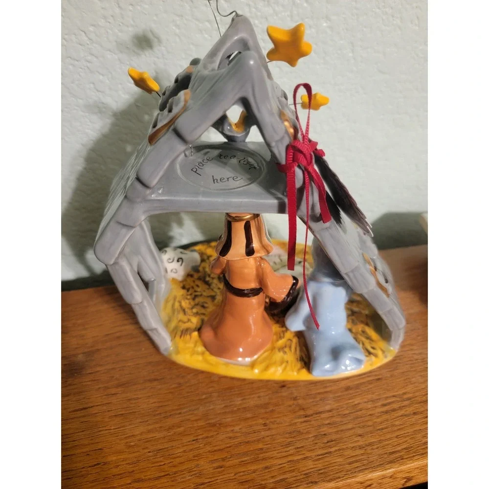 Blue Sky Clayworks 2009  Christmas Nativity Tea‎ Light Candle Holder 8